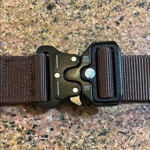Brown Tactical Belt with Black Buckle